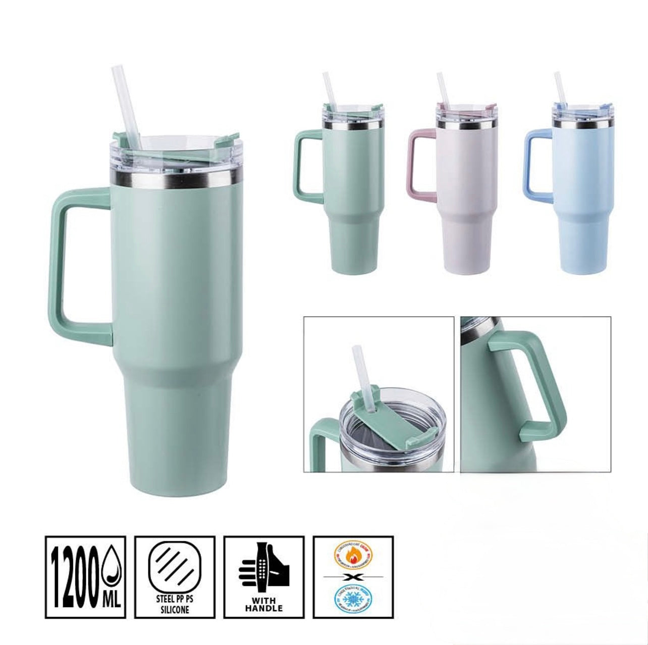 Thermos Cup with Straw 1200ml