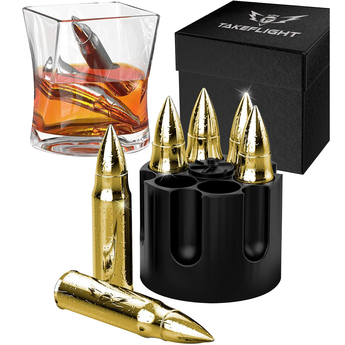 Bar Originale Bullet Ice Cubes Gold 6 Pack