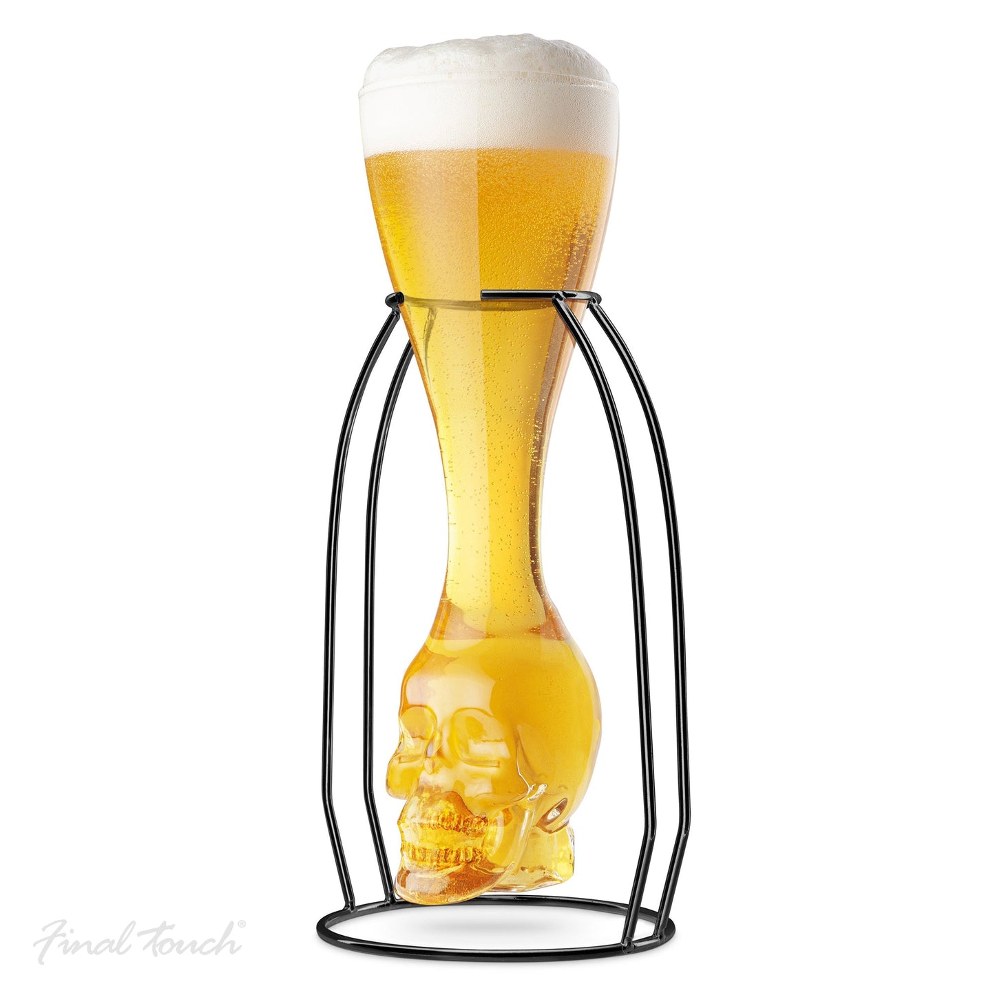 Final Touch Brain Freeze Skull Glass with Skeletal Frame