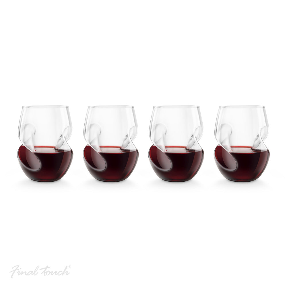 Final Touch Conundrum Red Wine Glasses 4 Pack