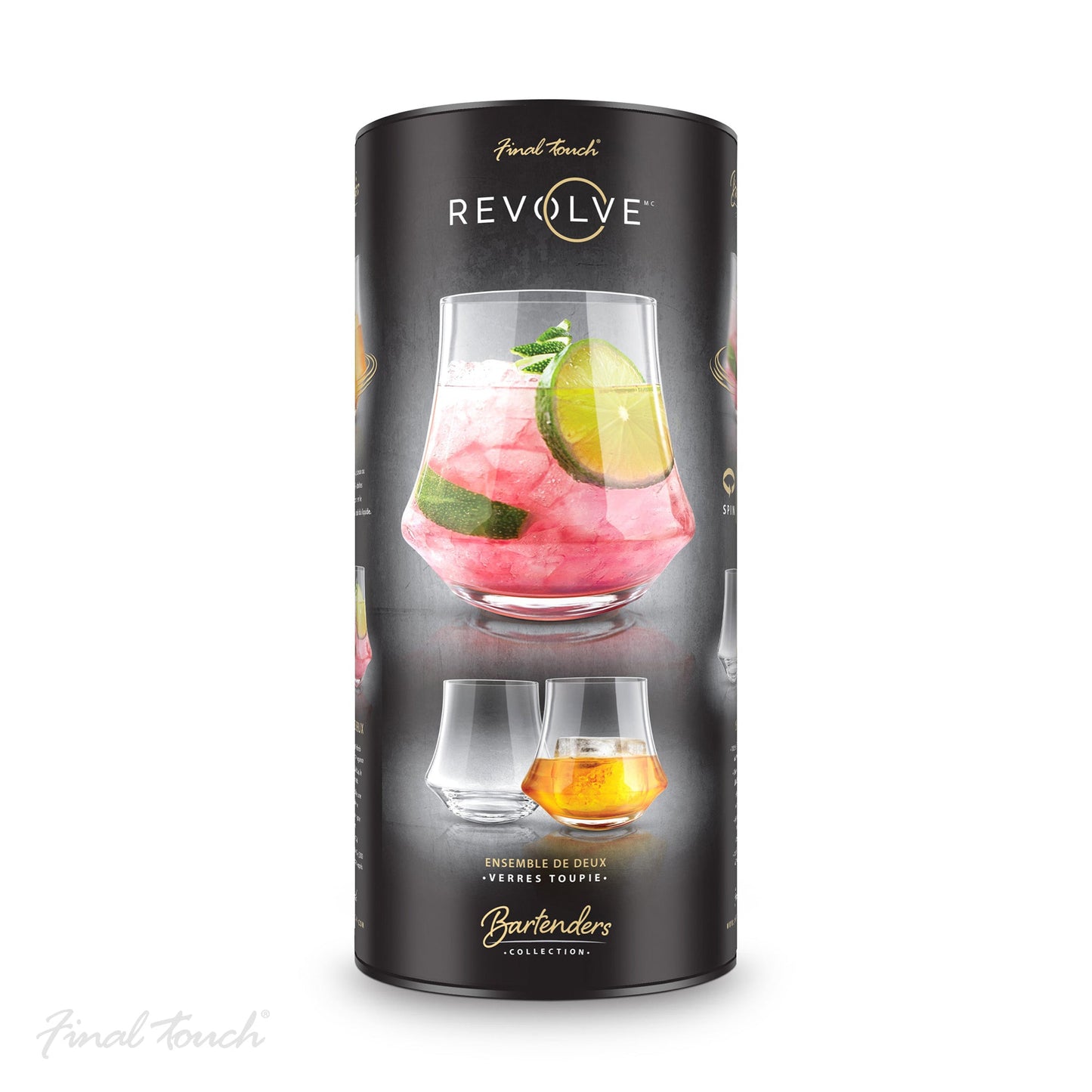 Final Touch Revolve Spirit Glasses 2 Pack