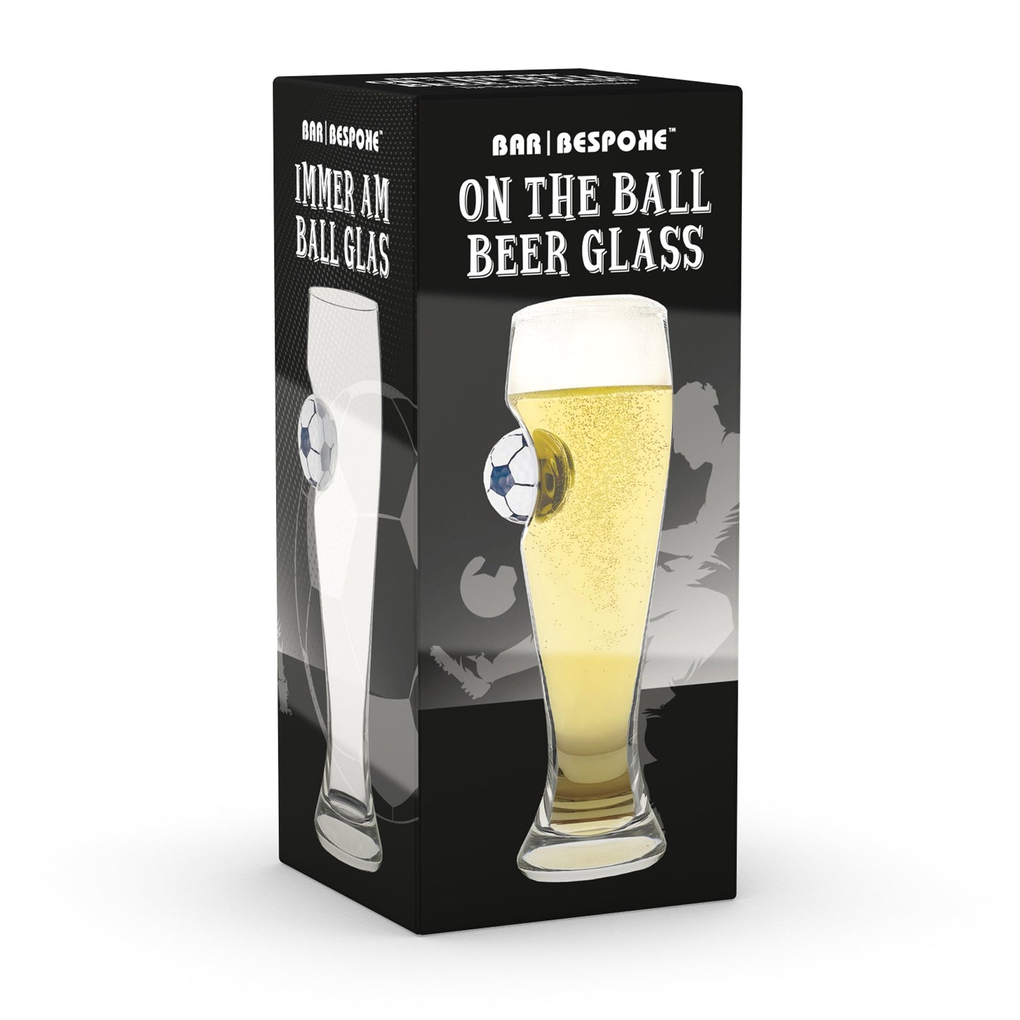 Sports Fan On the Ball Football Glass