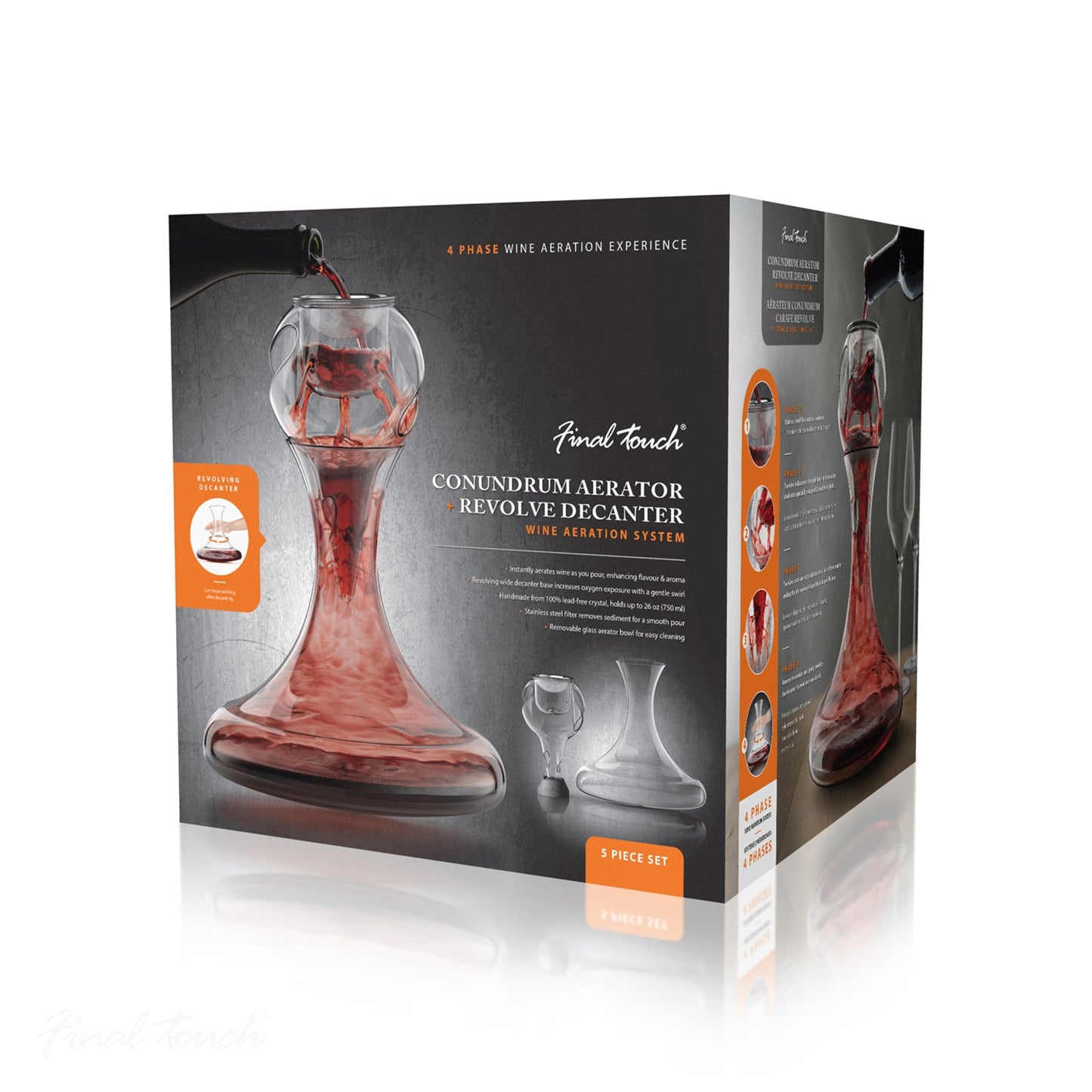 Final Touch Conundrum Aerator Revolve Decanter Wine Aeration System