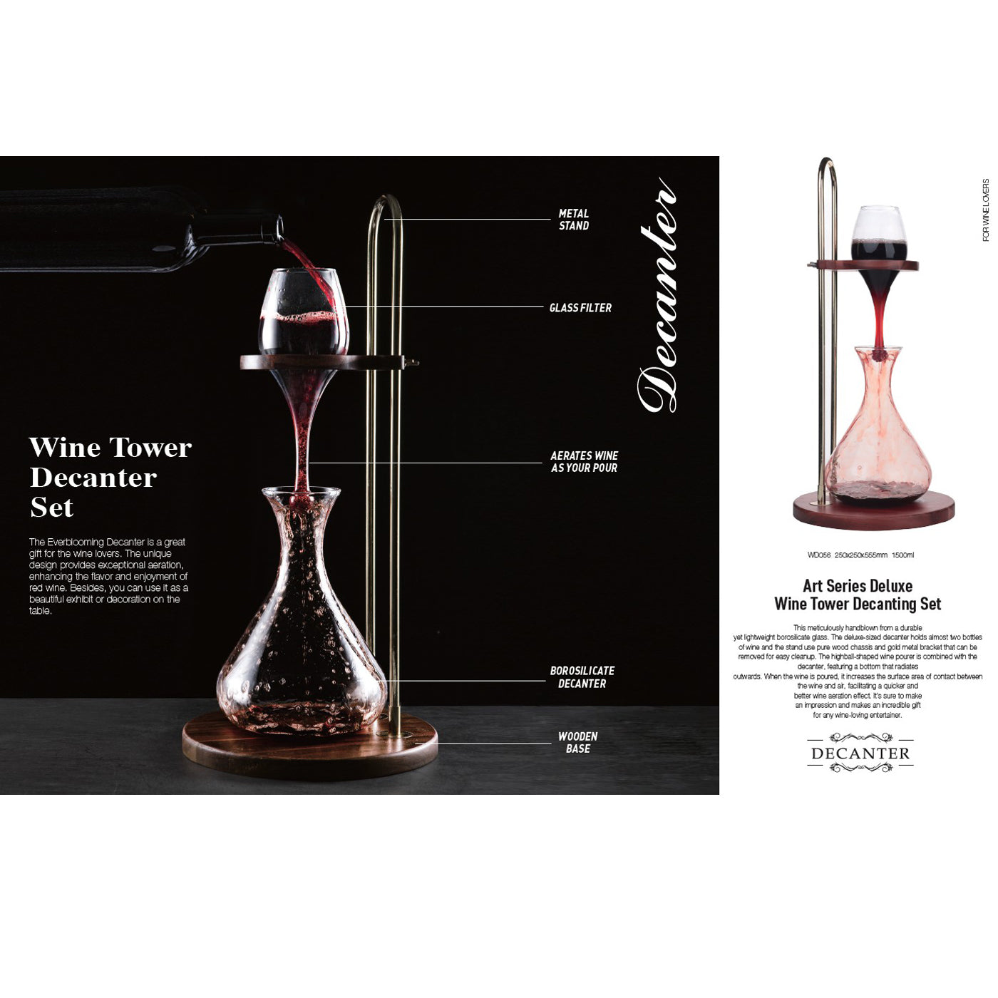 Bar Originale Deluxe Wine Aerating Tower Set