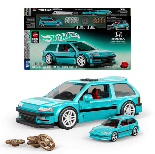 Hot Wheels Brick Shop Hot Wheels Custom ’90 Honda Civic Ef Building Toy Kit
