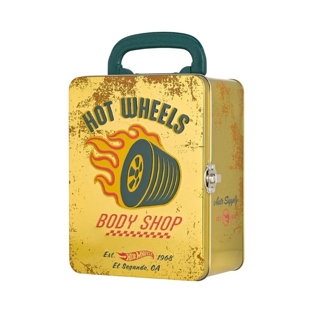 Hot Wheels Gold Body Shop Metal Case