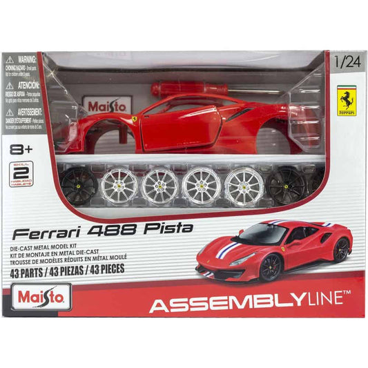 Maisto Assembly Line Ferrari 488 Pista 1:24 Diecast Model Kit