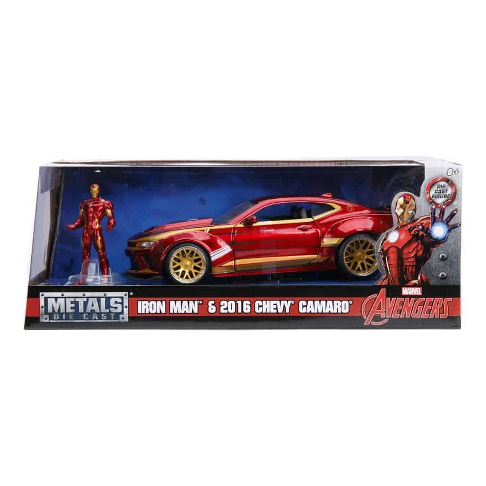 Iron Man 2016 Chevy Camaro SS Die-cast Car with Iron Man Figure 1:24