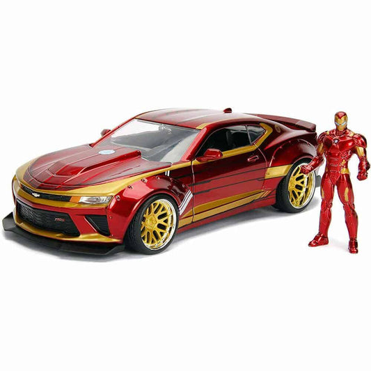 Iron Man 2016 Chevy Camaro SS Die-cast Car with Iron Man Figure 1:24